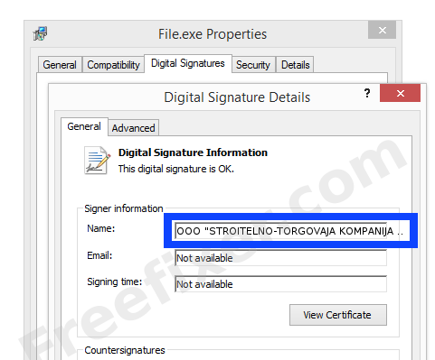 Screenshot of the OOO "STROITELNO-TORGOVAJA KOMPANIJA "KANT" certificate